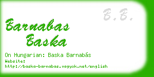 barnabas baska business card