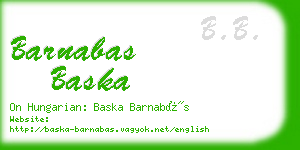 barnabas baska business card